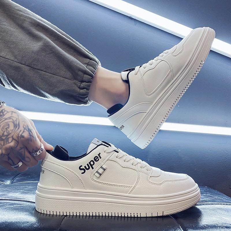 

Flat Men s Shoes Skateboard Breathable White Fashionable All-matching Platform Sole Sneakers Casual Skate Fashion Brand 40