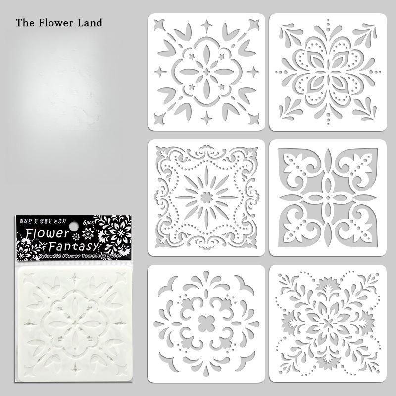 4/6pcs/set Floral Butterfly Stencil Templates for Scrapbook Wall Small Creative Design DIY Decor Stencils for Painting and Decor