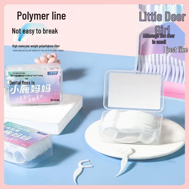 FAWNMUM High Elastic Round Dental Floss Picks