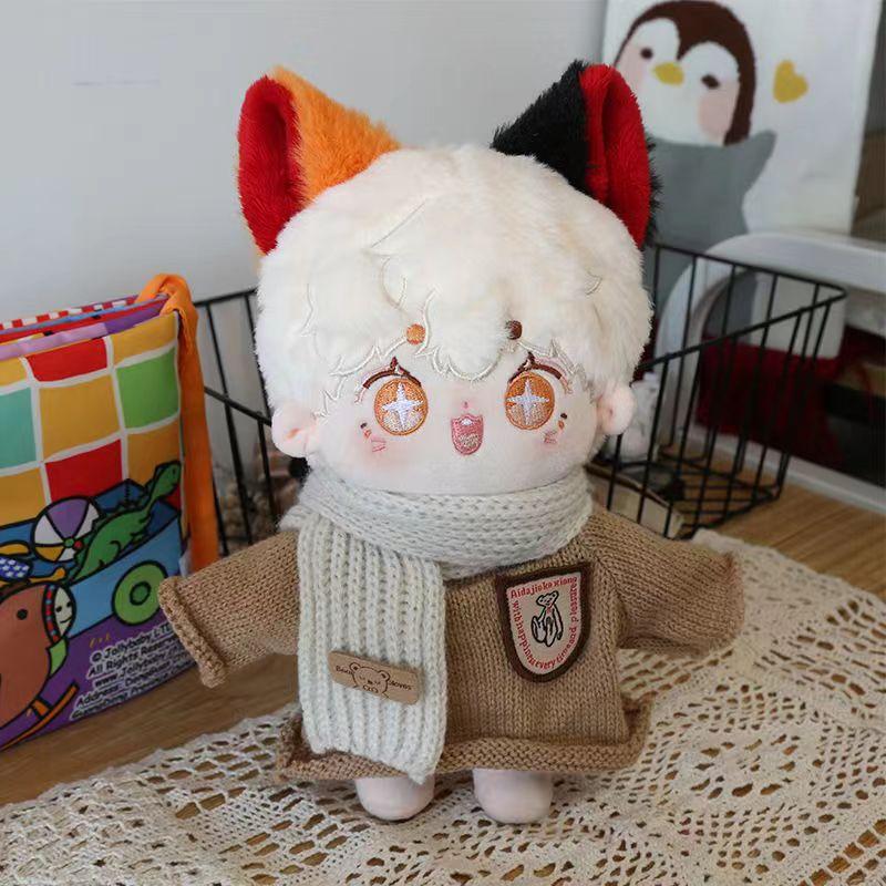 20Cm Cotton Rag Doll Bear Sweater Doll with Small Accessories Baby Clothes Without Attributes Clothes Baby