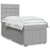 VidaXL Slat Bed Base with Mattress Light Grey 100x200cm Fabric 3291579