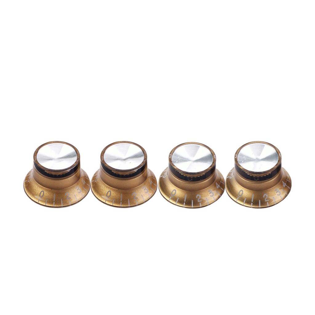 4pcs Electric Guitar Top Hat Knobs Volumes Tone Control Knobs Plastic Electronic Control Knobs Guitar Accessories
