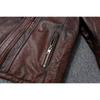 Chinesische Größe Echte Kuhlederjacke Herren Motorradjacken Echtes Rindsleder Vintage Herren Ledermantel Bikerkleidung