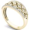 Hollow Out Gold Color Ring for Women Luxury Wedding with Shiny Cubic Zirconia Charming Engagement Party Bridal Jewelry