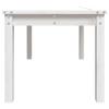 vidaXL Gartentisch Weiß 82,5x50,5x45 cm Massivholz Kiefer