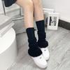 Womens Lolitas Knit Long Socks Ruffle Leg Warmers Harajuku Booties Socks Winter Warm Ankle Heap Socks