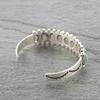 Bohemian Turquoise Floral Open Bangle Bracelet for Women