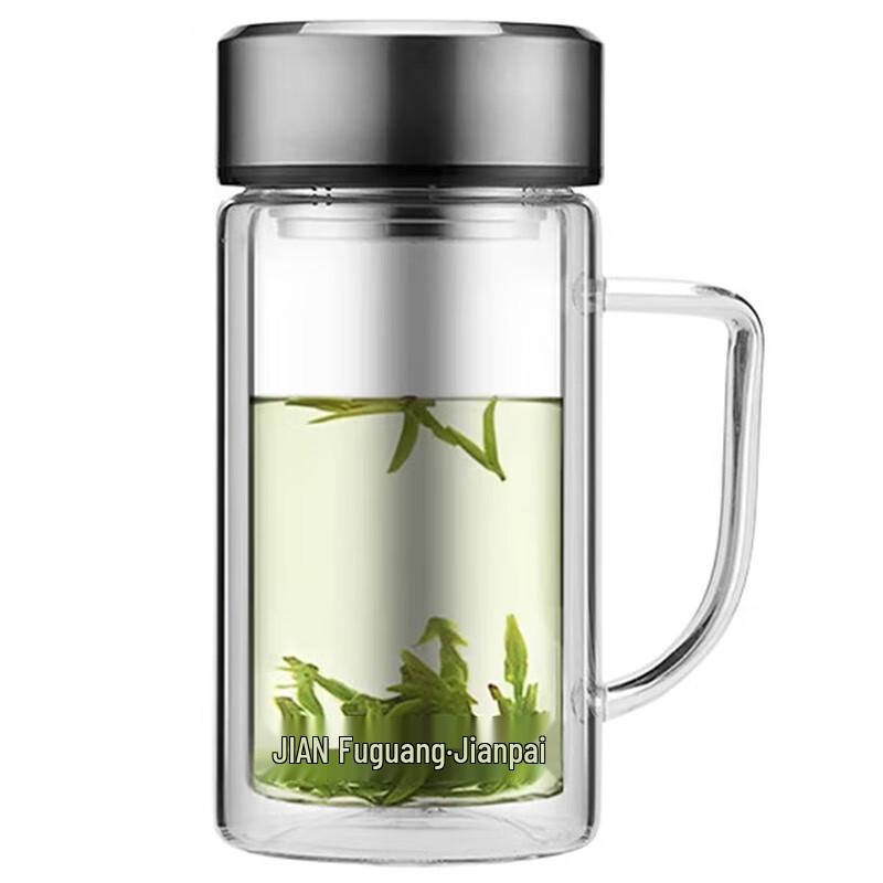 Fuguang Double Layer Glass Tea Cup with Infuser