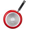 3 Pcs Non Stick Cookware Sets, Tawa 25 Cm, Kadhai 24 Cm with Glass Lid, Fry Pan 24 Cm (Red) Aluminium