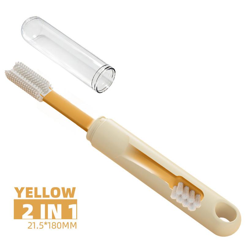 

2in1 Cleaning Dog toothbrush Soft Hair Pet Toothbrush Double Sided Tooth Brush for Dog Cat Small pet Teeth Cleaning Oral Care помаранчевий