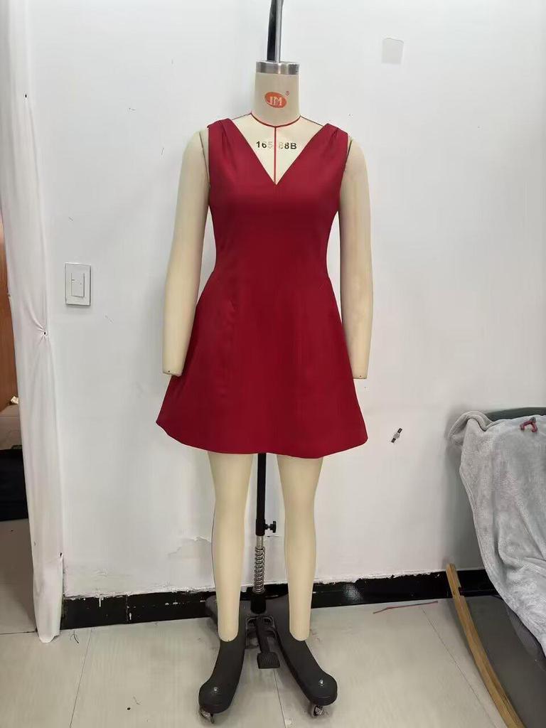 Elegant Sleeveless Balloon Dress for Women - European and American Style