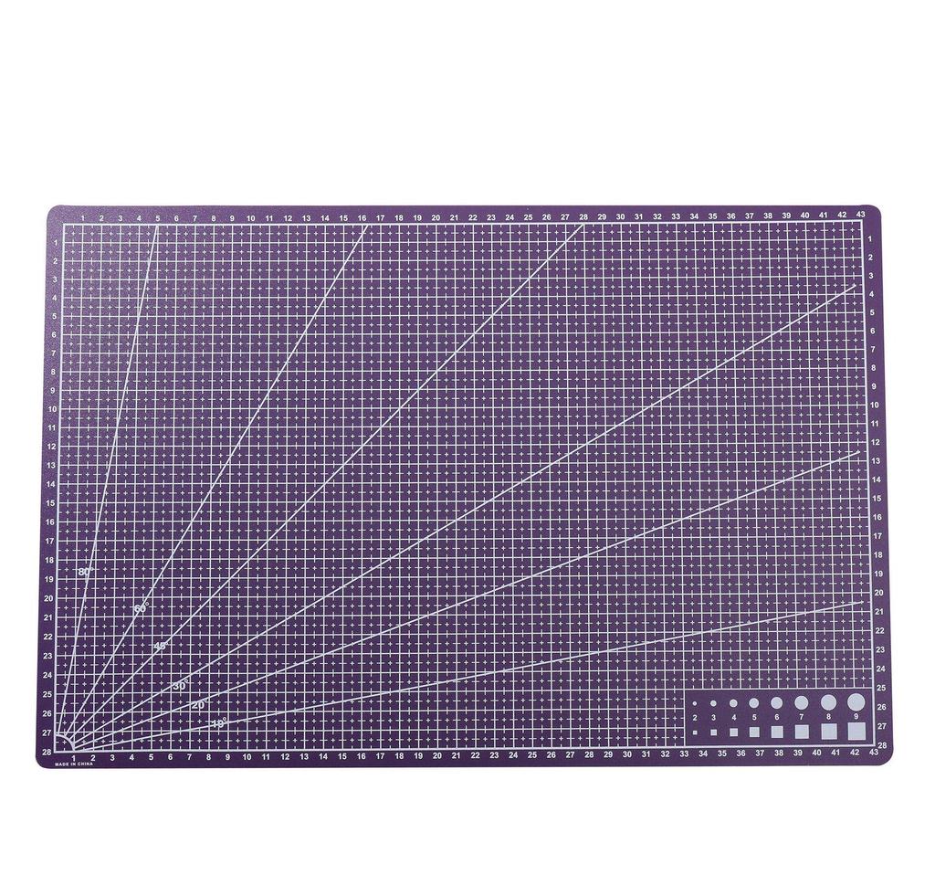 A3 Cutting Mat & Craft Knife Set for Woodblock Printing and Crafts, Single-layer PP Board for Education and Exams