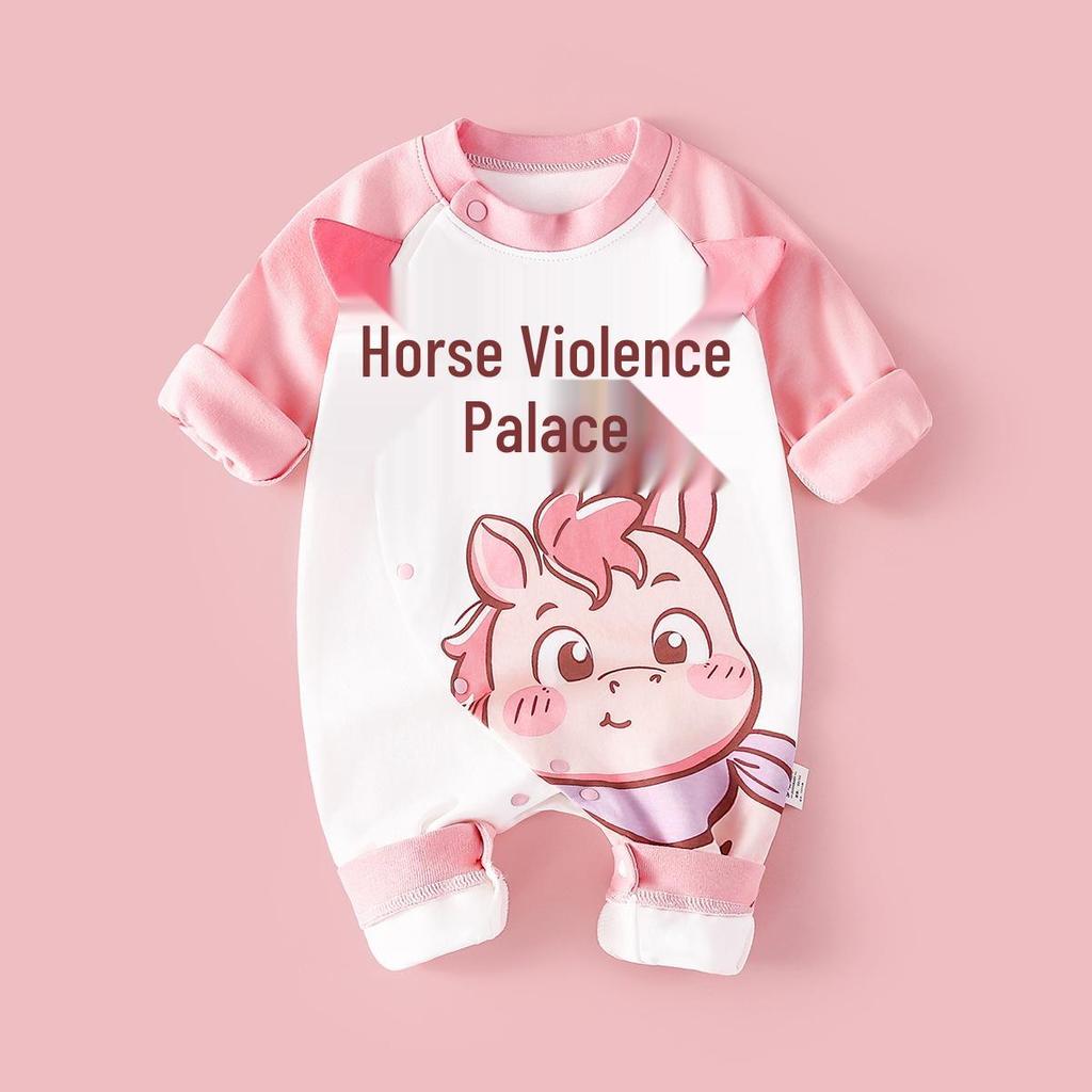 Newborn Unisex Cotton Rompers: Long Sleeve Onesies for Spring & Autumn