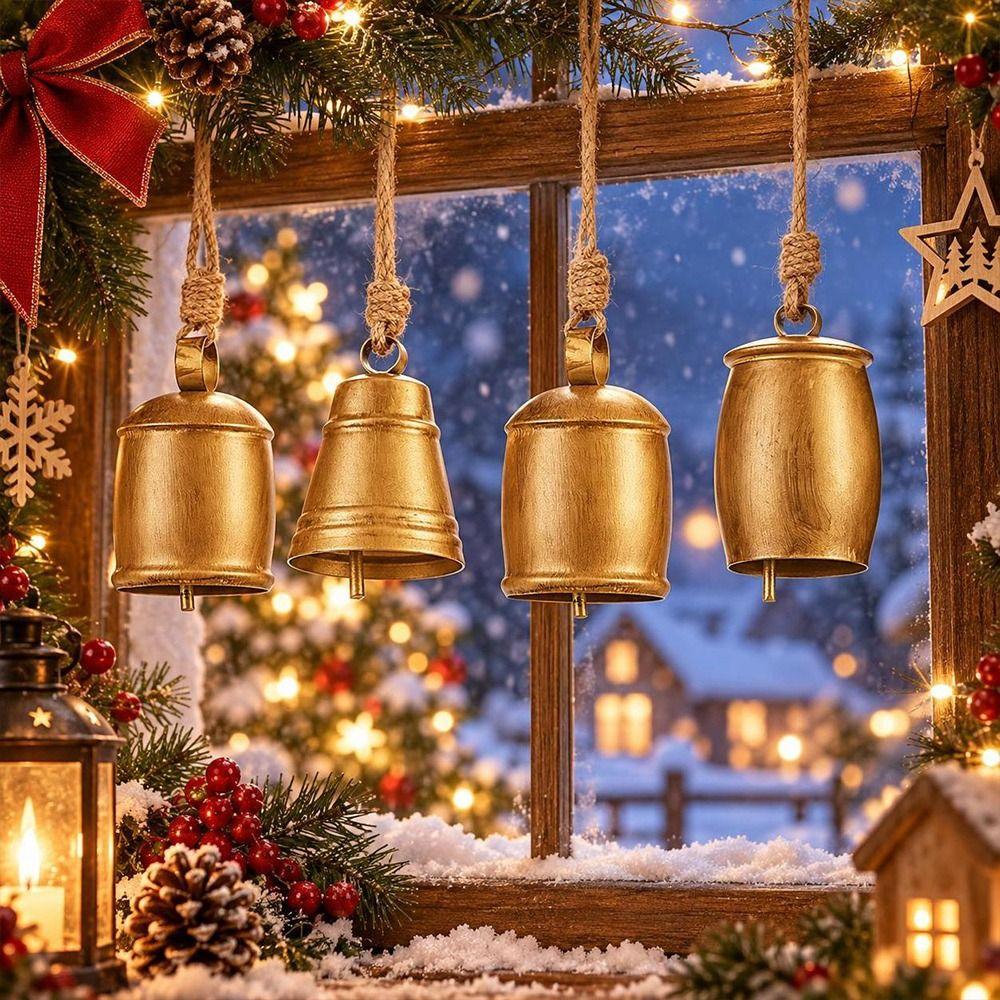 Hanging Rope Christmas Decorative Bells DIY Christmas Ornament Christmas Decor
