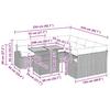 Garden Sofa Set with Storage 9 Pcs Beige Poly Rattan