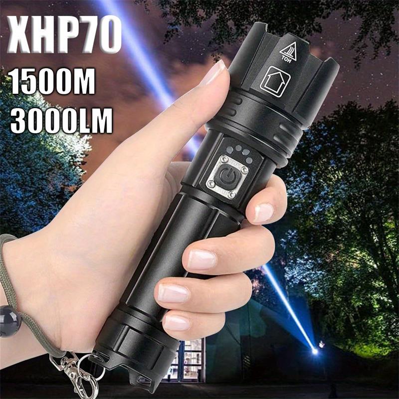Most Powerful LED Flashlight Rechargeable Torch Lighting 1500M Tactical Lantern Ultra Powerful Flashlight With Usb Charging