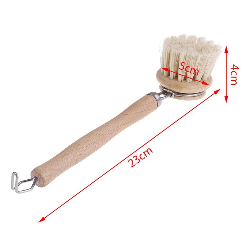 Bamboo Kitchen Cleaning Brush Natural Dishes Pots Pans Sink Washing Brush Eco-friendly Clean Scrubber Brush Cleaner