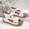 Women's Flower Wedge Sandals 2026 Summer Platform Sandals Chunky Heel Open Toe Beach Shoes Casual Outdoor Sandals