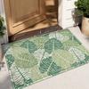 1pc Green Plants Door Mat Floor Mat Front Door Mat, Low Profile Printed Non-Slip Indoor Doormat Entryway Mat for Entry, Patio