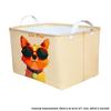 Canvas Cloth Collapsible Storage Basket For Dormitory Clothes And Toy Organization