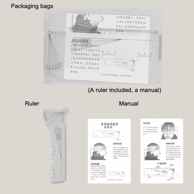 1 Stück Multifunktionale Hilfs-Brillenanpassungs-Messwerkzeuge Schrägwinkel-Lineal Entfernungsmesser Auge Ophthalmologisches Werkzeug
