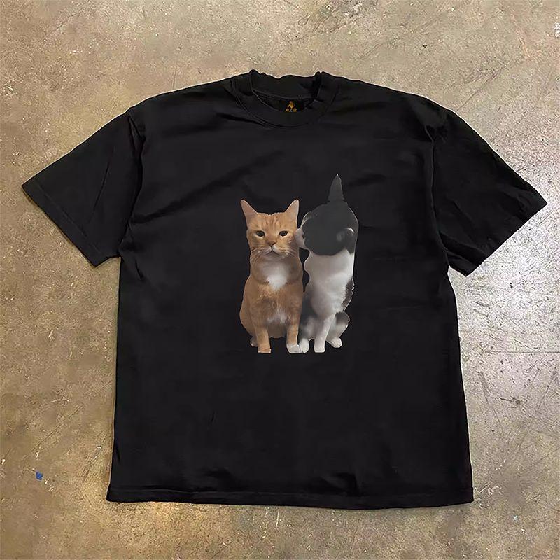 

Зарабатывайте деньги на благотворительность 3a260G Чистый хлопок двойная пряжа! Вверх, человек! Тяжелая пара Женская свободная футболка с коротким рукавом Мужская 3A [double yarn pure cotton 260g] Black L