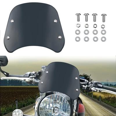 1 stücke motorrad schild Retrofit 5-7 zoll scheinwerfer windschutzscheibe motorrad frontscheibe