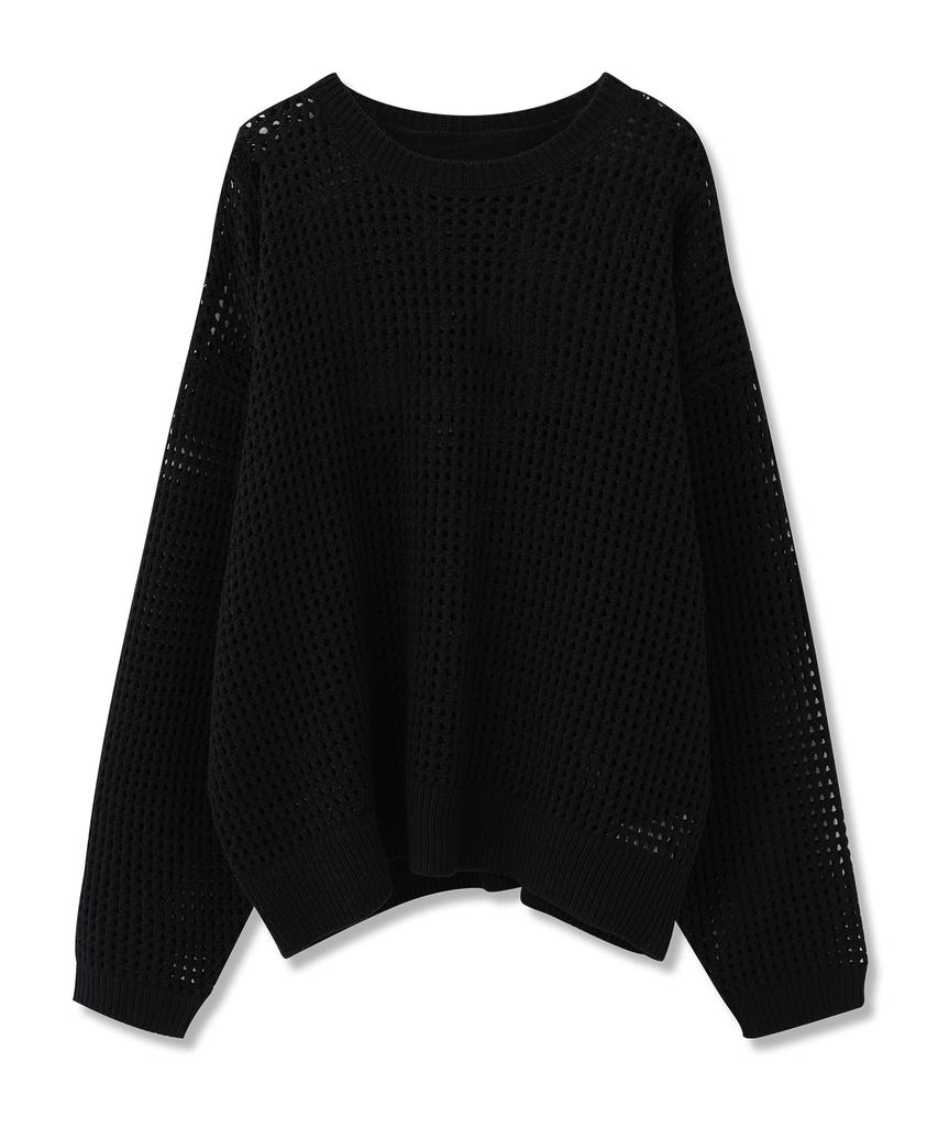 AVANDRESS Wreath Punching Loose Fit Knit_2 Colors