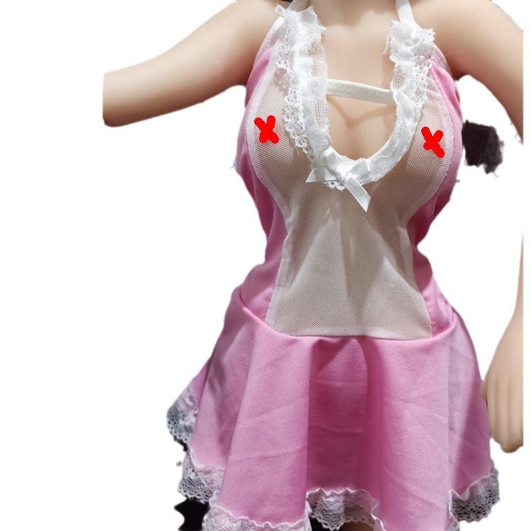 Petite Silicone Doll in Sexy Maid Lingerie 