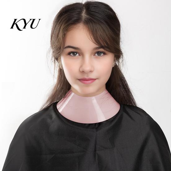 Reusable Hairdressing Cape Silicone Hair Cutting Collar, Waterproof Haircut Neck Wrap Guard, Dyeing Pad for Barber Shop Guard