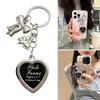 Stylish Heart and Bowknot Metal Keychain Charm Hanging Ornament Suitable for Handbags Backpacks and Everyday Use