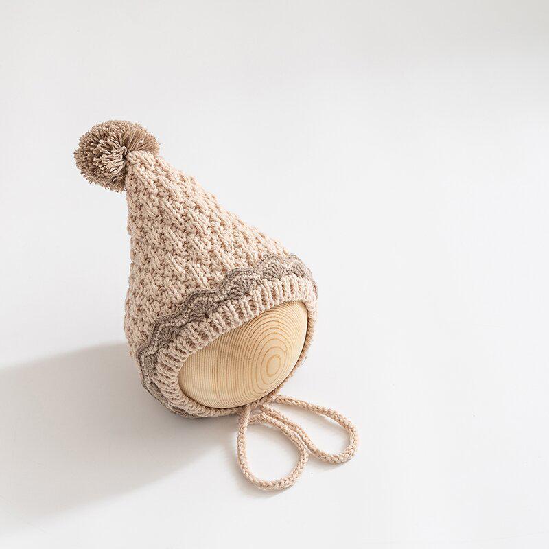 Korean Winter Princess Hat: Cute, Thickened Knit Wool with Ear Protection for Girls