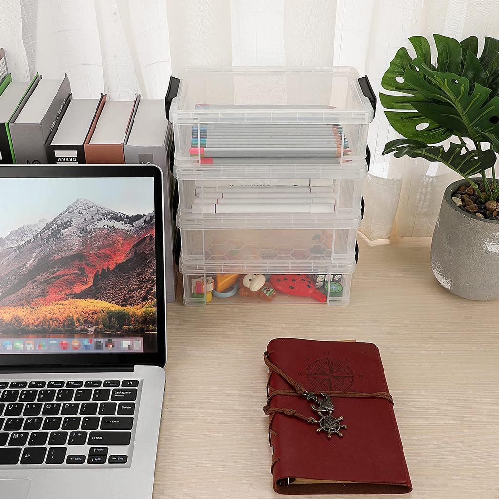 Przezroczysty Piórnik Plastikowy Wielofunkcyjny Piórnik Pogrubiony Duża Pojemność Pudełko do Przechowywania Artykuły Szkolne