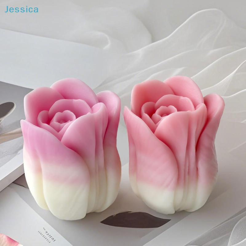 Flowers Tulip Silicone Mold Handmade Scented Candle Plaster Resin Molds Homemade Cookies Chocolate Candy Baking Tool