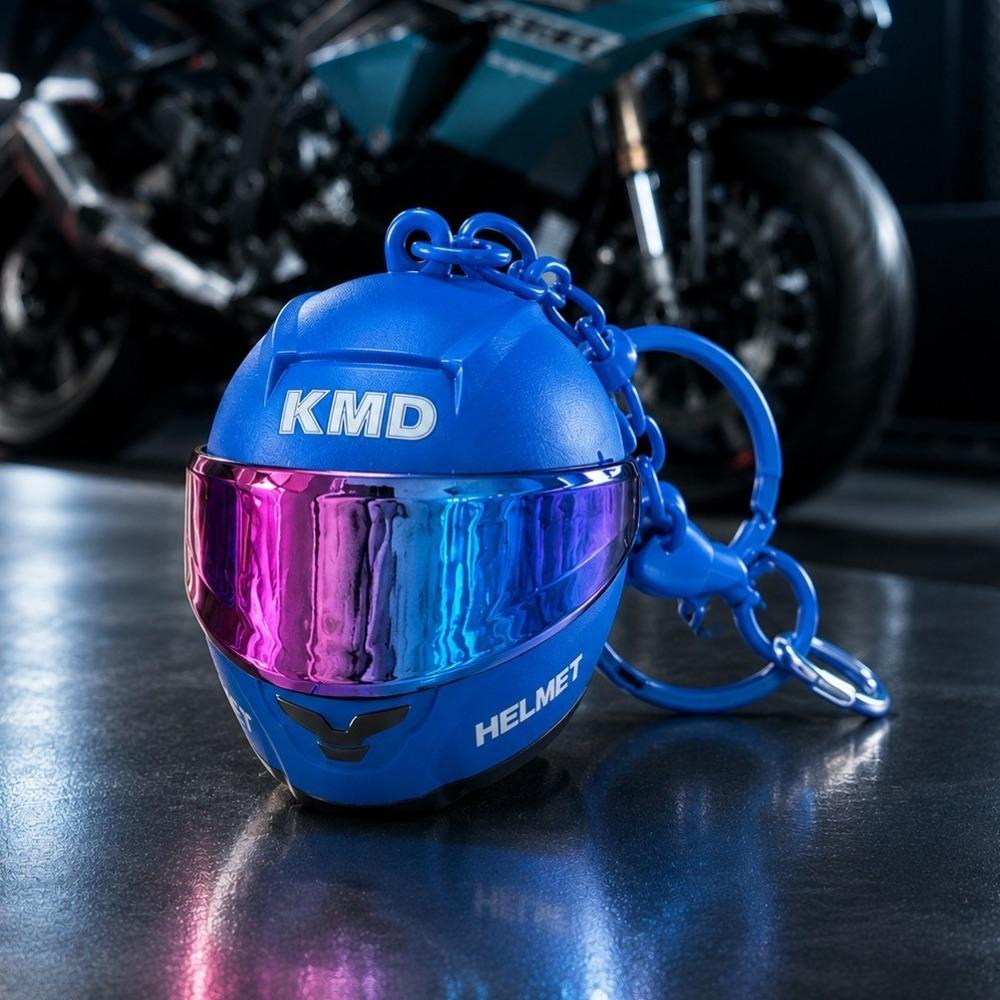 Multi-functional Light Up Helmet Key Fob Light Up Portable Keychain Pendant  For Motorcycle Lovers