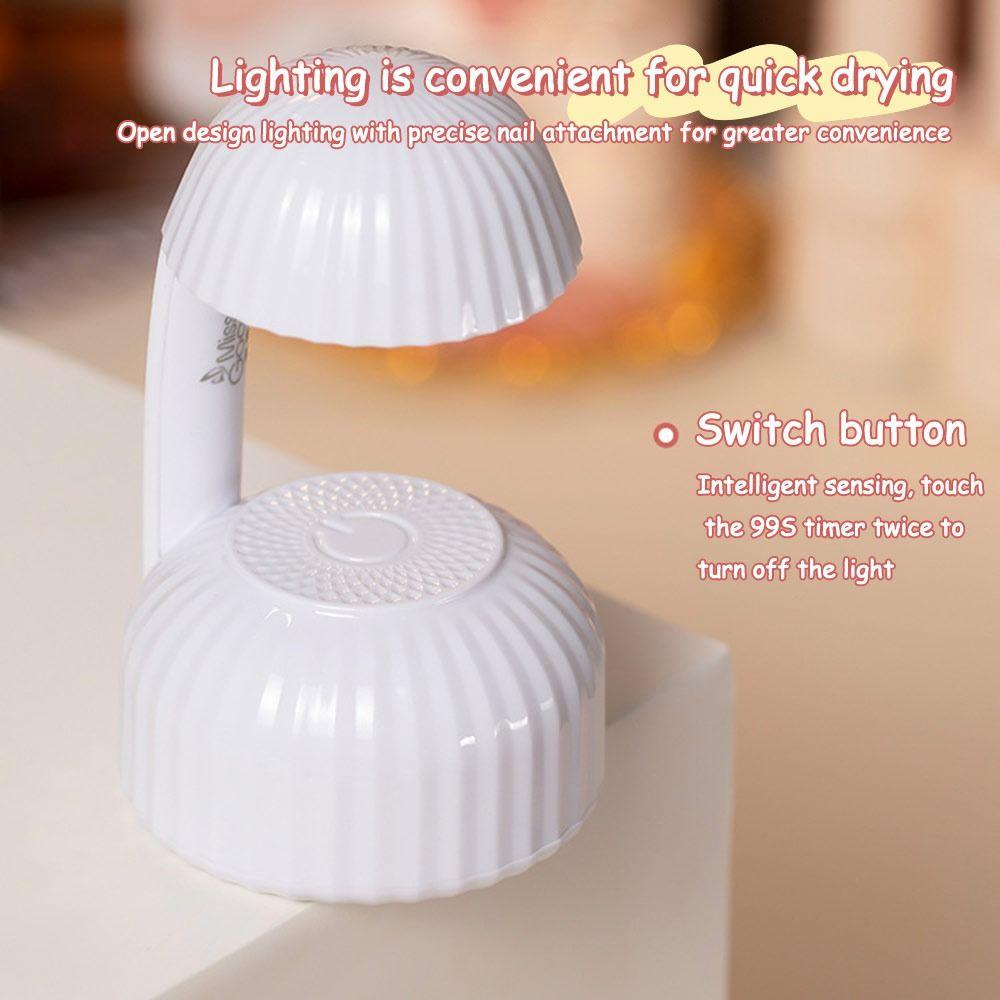 Type-C Charging Mini UV LED Nail Lamp Mushroom Shape Manicure Lamp Nail Art Tools Nail Art Tools