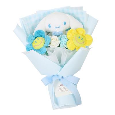 Cinnamoroll Smile Doll Bouquet, Blue, Popular Toys for Korean Children