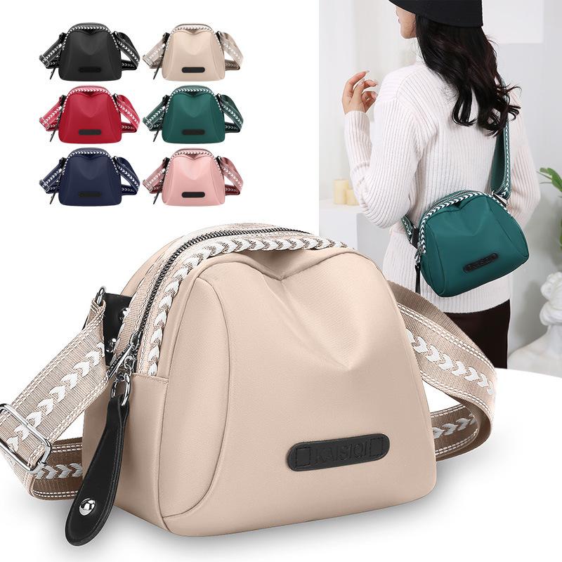 Women's Shoulder Bag Solid Color Crossbody Bag Water-Repellent Oxford Bag