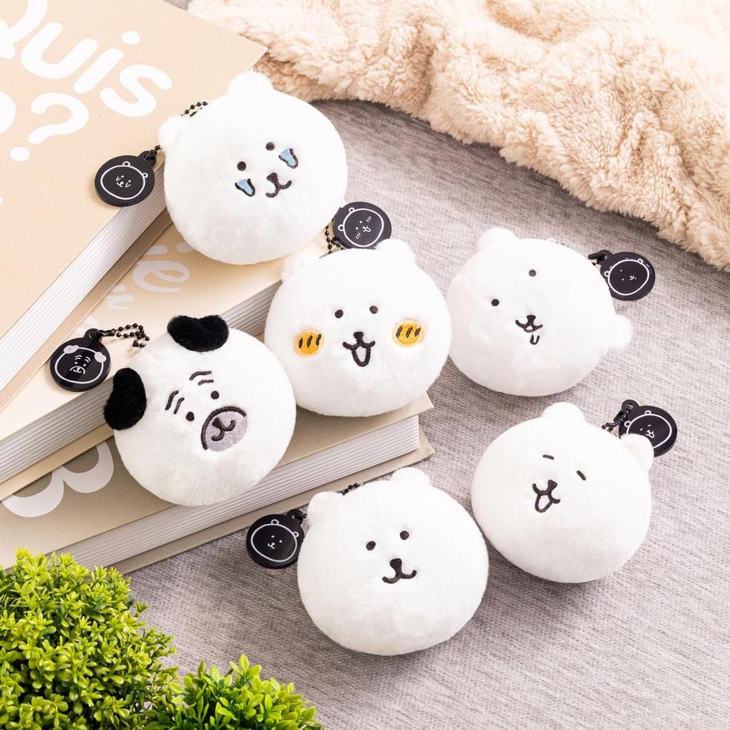 Nagano Characters Fluffy Bear-themed Plush Lottery Prize E Face Mascot Badge (Cry)