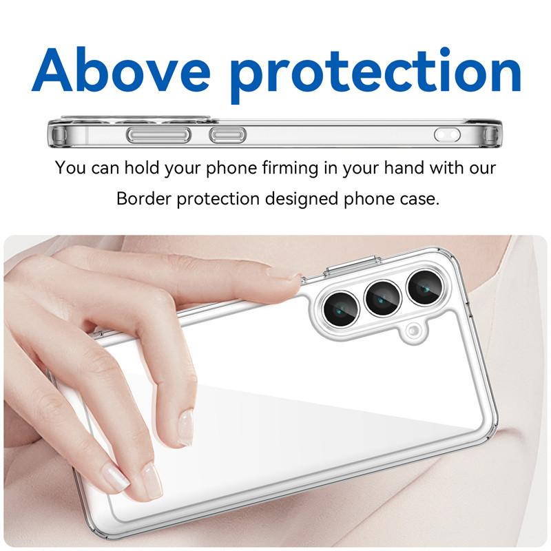For Samsung Galaxy S25 FE Case Samsung Galaxy S25 FE Cover Anti-Scratch Shockproof Clear PC + Silicone Protective Phone Cover