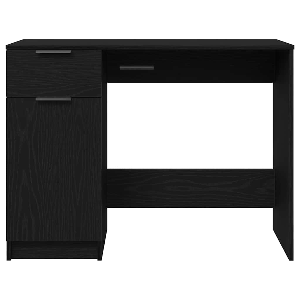 Desk with Storage Black Oak Look 100 x 50 x 75 cm