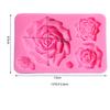 Rose pupen list růže fondant silikonová forma diy dort ručně vyráběné mýdlo auto sádry kapka