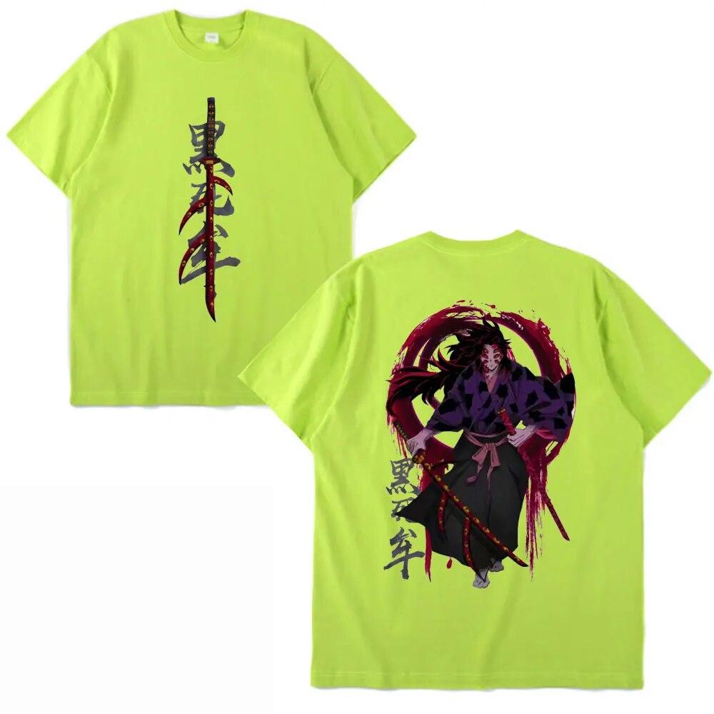 Japan Anime Demon Slayer T-skjorte Rengoku Kyoujurou Kimetsu No Yaiba T-skjorter Casual Bomull Oversized Kortarmet T-skjorte Unisex