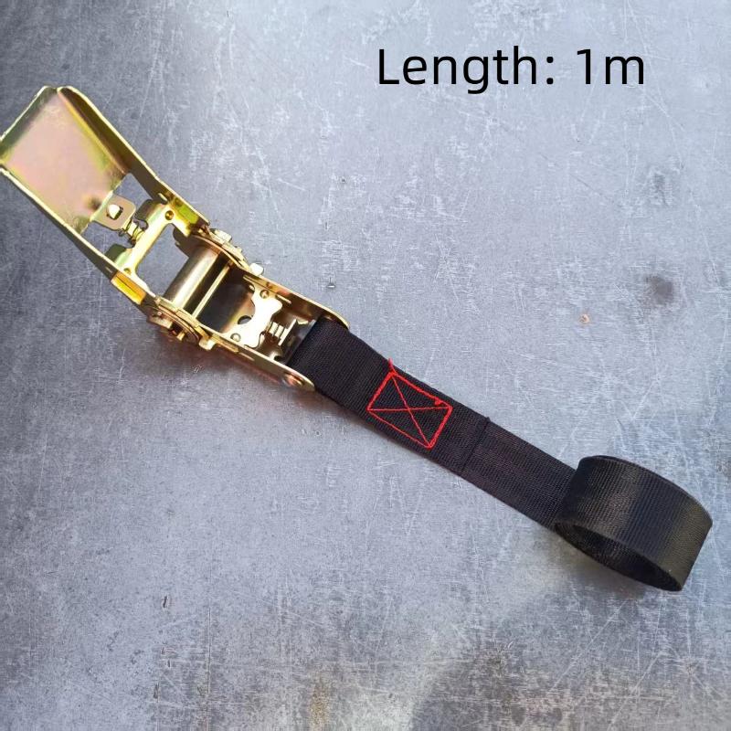 Cargo Strap Lashing Heavy Duty Adjustable Ratchet Strap Cargo Rope Tie-Down Motocycletruck Strap 1Pc 100cm