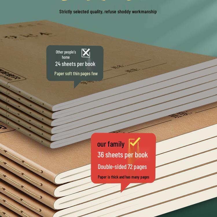 Kraft Paper Notebook for Grades 1-3: Ideal for Class Notes & Assignments In Elementary & Middle School.