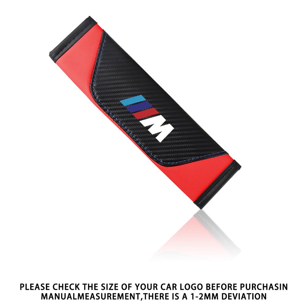 2pcs Universal Car Safety Belt Cover Adjustable Seat Belt Cover Shoulder Strap Covers For BMW M M1 M2 M3 M4 Auto Accessories