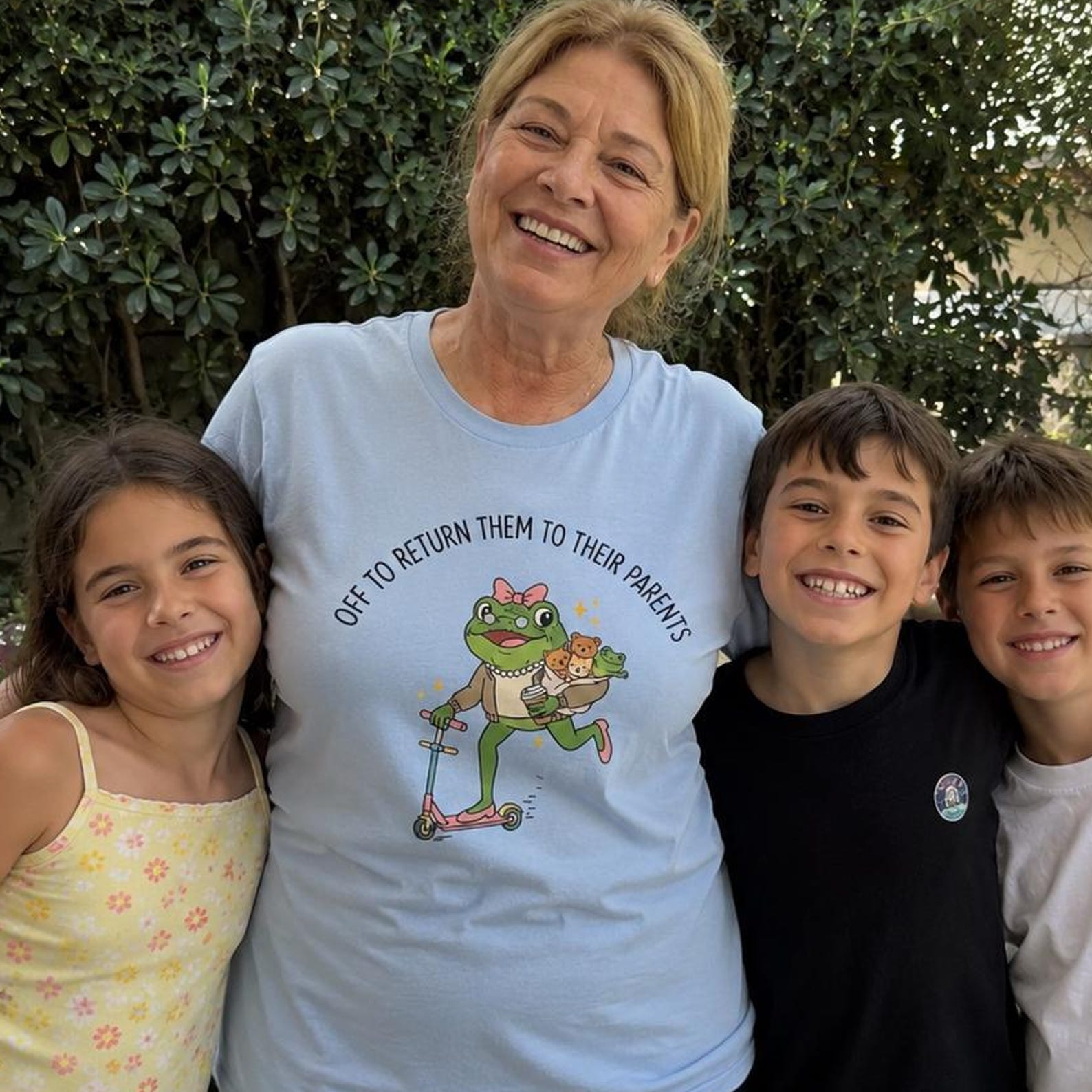 funny grandma frog shirt, off to return them to their parents shirt, cute grandma gift, funny nana shirt,grandkids t-shirt,birthday. XL