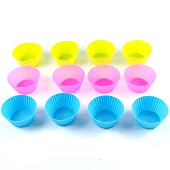 12 Pcs Soft Round Cake Muffin Chocolate Cupcake Liner Bakeware Baking Cup Mold