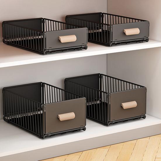 Pull-out Storage Rack Large Capacity Drawer Design Multipurpose Slide-Out Under-Sink Organizer Bathroom Storage Shelves