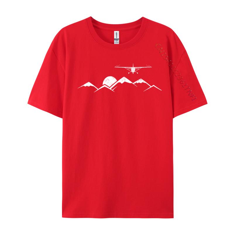 Unisex Tshirt Airplane Over Mountains For Pilots Hip Hop Design Tshirts Unique Unisex Tops Shirts Tops Tees Free Shipping